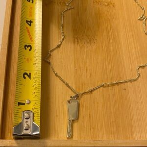 Gold butcher knife Cleaver Pendant Necklace